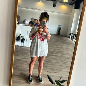 Oversized Rolling Stones White T-Shirt